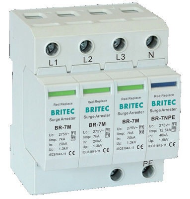 BR-7M 3P+1 T1+T2 Surge Arrester B+C Surge Protection Device Bliksemslagen