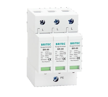 BR-80 3P tuv type 2 overspanningsbeschermingsinrichting Ac Overspanningsarrest Power Overspanningsbeschermer