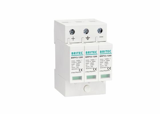 Snelle reactie 1200V 40ka TVSS zonne-licht arrester DC Power Surge Protector