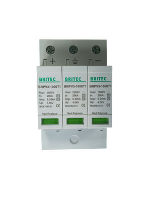 BRPV3-1000 T1 DC SPD Dc Surge Suppressor 3p Zonne-surge beschermingsapparaat