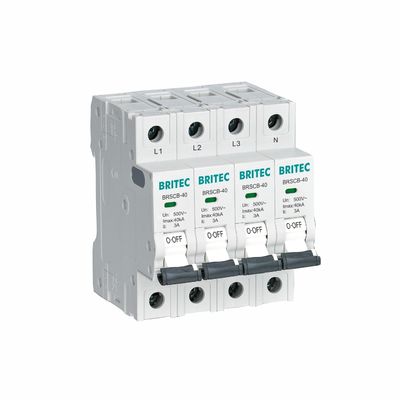BRSCB-40 Klasse II 40KA Dedicated Backup Protector Surge Protection Device MCB speciaal ontworpen voor Surge Arrester.