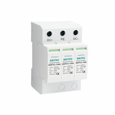 BRPV3-1000 DC-overspanningsbeschermingsapparaat met DC 1200V maximale spanning, plug-in modulair ontwerp, overspanningsbescherming Dc