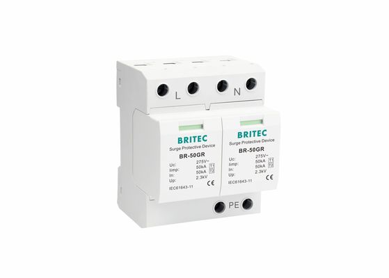 AC-systeem 2P 50KA T1 Blikwerker Stroomoverstromingsbeschermingsapparatuur