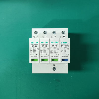 BR-40 3P+1 DIN-rail montage overspanningsbeveiliging 275V China overspanningsbeveiliging fabrikant