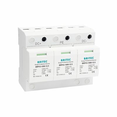 BRPV3-1000-12.5 PV Overspanningsbeveiliging pv overspanningsbeveiliging 3p zonne-energie overspanningsbeveiliging DC PV Zonne-energie 1000V Overspanningsbeveiliging
