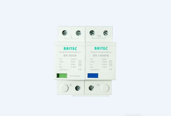 BR-50GR 1+1 laagspanningsoverspanningsbeschermingsapparaat Aardingsoverspanningsbescherming Krachtoverspanningsbescherming Industrieel elektrisch systeem vonk arrester