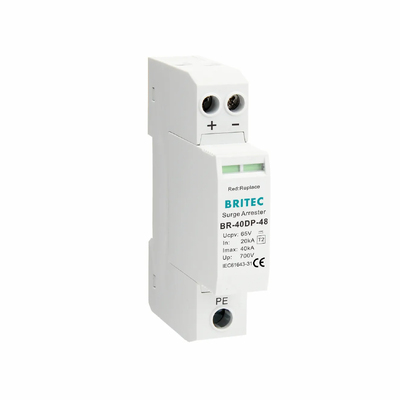 BR-40DP 48 Type 2 DC 48V SPD 40kA Spanningsbeschermingsapparaat met thermoplastisch UL94-V0 behuizing