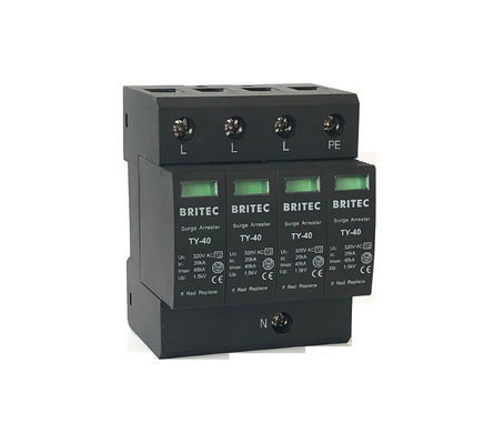 Br-40 Type - 2 Zwarte van de het Apparaten3p+1 IP20 Bliksem van de Schommelings Rembescherming de Donderbeschermer