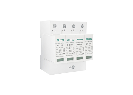 Thermoplastische UL94-V0 4p-pole laagspanningsoverspanningsbeschermer