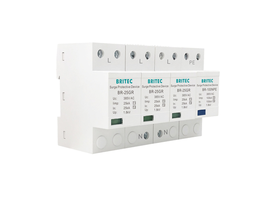 25KA 3P+NPE T1 Klasse I overspanningsbeveiliging Type 1 hoogenergetische SPD