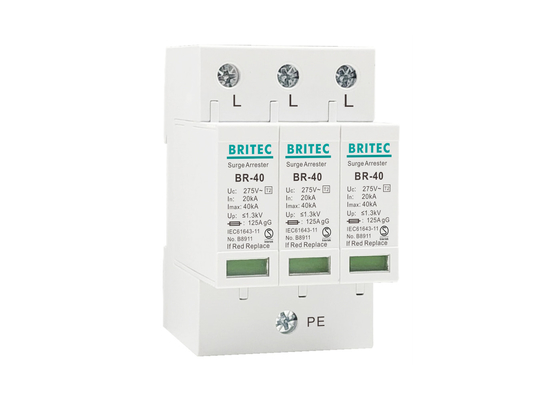 Onderspanningsbeveiliging van type 2 3P 40kA AC-overspanningsbeveiliging