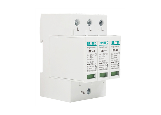 Onderspanningsbeveiliging van type 2 3P 40kA AC-overspanningsbeveiliging