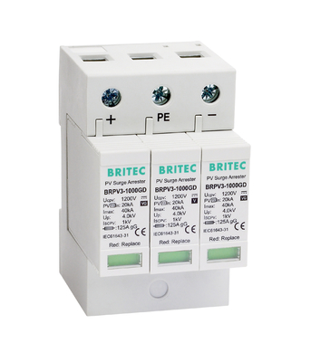 BRPV3-1000 1000V 3P Zonne-PV spd DC-overspanningsbescherming