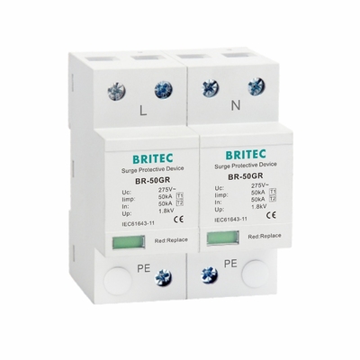 Klasse I Stromoverspanningsherstel 10/350μs 50KA Eénfasige 150V / 275V / 320V