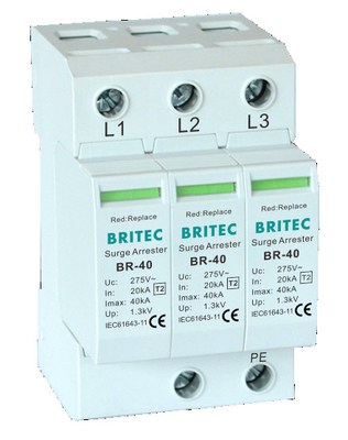 Br-40 1+1 DIN Spoortype - van het Apparatenspd van de 2 Schommelingsbescherming de Bliksembescherming