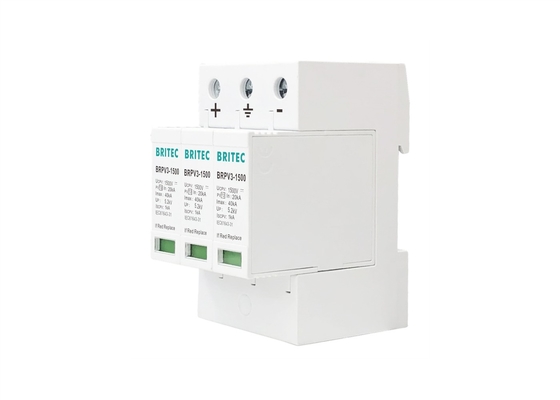Type - 2 PV SPD van het Schommelings Rem Beschermende Apparaat 40kA 8/20us gelijkstroom 1500V voor Zonne
