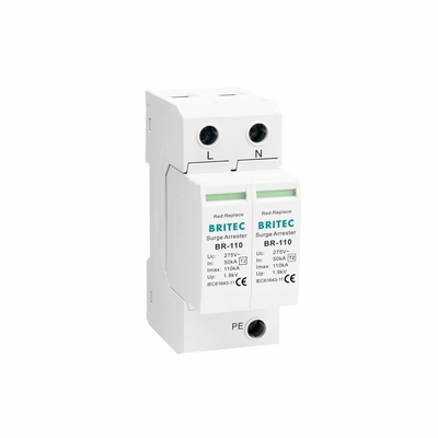BR-110 4P OEM Type 2 Overspanningsbeschermer 275v Overspanningsbeschermingsapparaat SPD varistor arrester 4-pool overspanningsbeveiliger