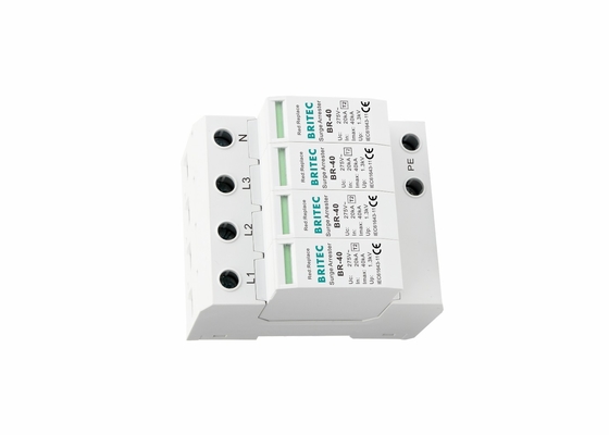 4P SPD Klasse II 40ka AC-overspanningsbeschermer 150V/275V/320V//385V/440V Blikbescherming