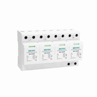 BR-25GR 3P+1 Type 1 Overspanningsbeschermingsapparaat SPD Thunder Arrester Spark Gap spd klasse 1 bliksembeschermer