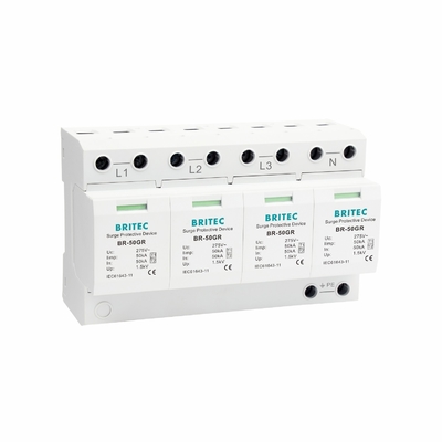 TUV BR-50GR 3P+N Klasse 1 AC SPD 50ka overspanningsbeveiligingsapparaat type 1 spd TUV donderbeveiliging vonkbrug spd