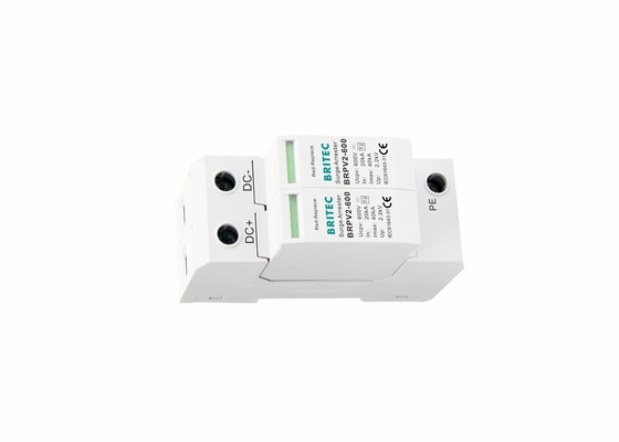 Klasse II PV Plastic Tweepolige gelijkstroom de Bliksemrem van SPD 600V