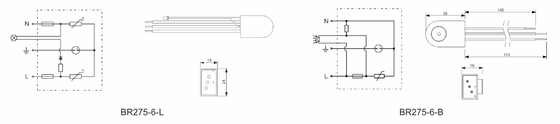 BR275-6-B Overspanningsbeschermers voor LED BEEP-bescherming voor elektronische armaturen