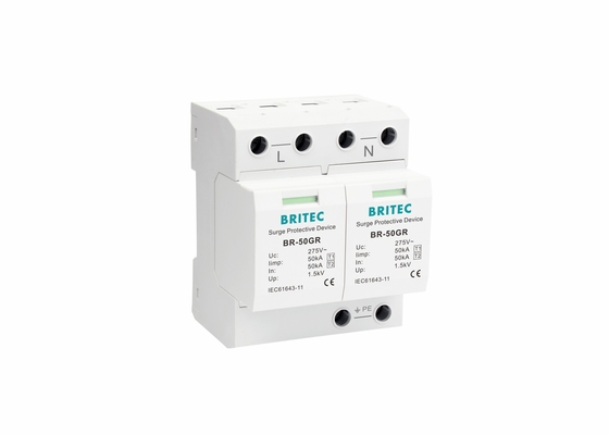 Type 1 die Rem van de de Schommelingsbescherming van 2P 50kA van het de Apparaten Lage Voltage Klasse I aansteken