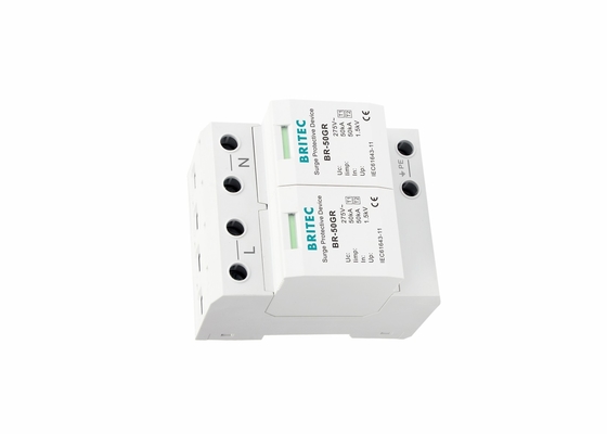 Type 1 die Rem van de de Schommelingsbescherming van 2P 50kA van het de Apparaten Lage Voltage Klasse I aansteken