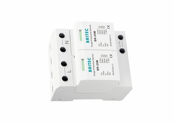 van het de Enige Fase2p Type 1 van 25kA 275V Klasse I Schommelingsremhaken met Droog Contact br-25M 2P