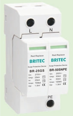 BR-25GS 1+1 spd t1 25ka Overspanningsbeschermer Blikkenoverspanningsbescherming vonkgat type spd