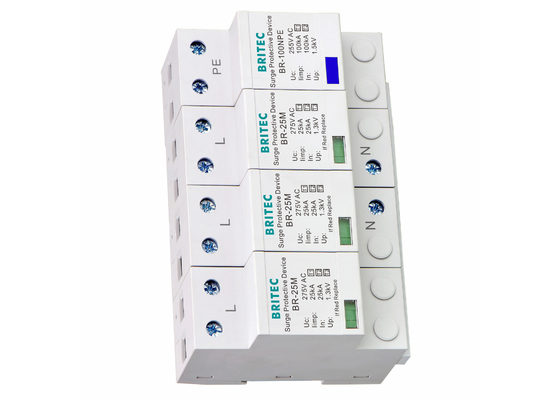 Klasse I Type1 SPD-spanningsoverspanningsbeschermingsinrichting 25KA B+C Lage spanning