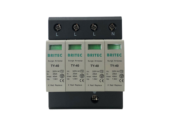 AC 4P Surge Suppressor 40KA Surge Protection House Bliksembeschermingsarrest