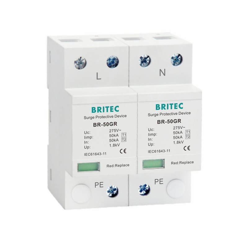 Klasse I Stromoverspanningsherstel 10/350μs 50KA Eénfasige 150V / 275V / 320V