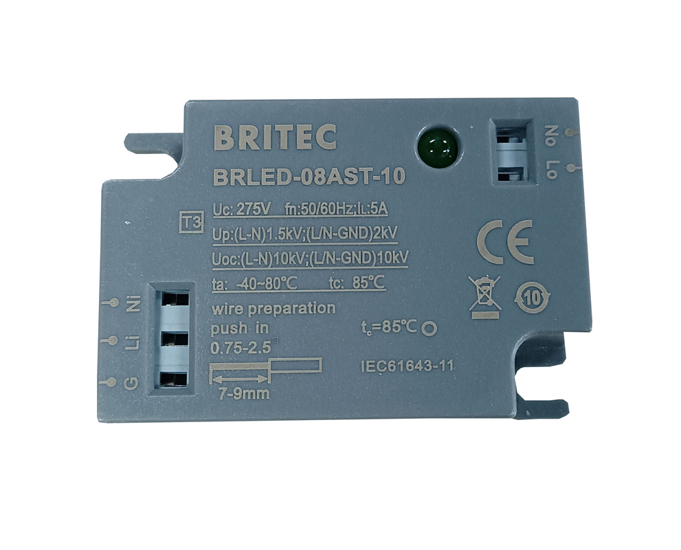 BRLED-08AST-10 275v Led-overspanningsbeschermers voor LED-Led-verlichting Spd-overspanningsbeschermingsapparaat