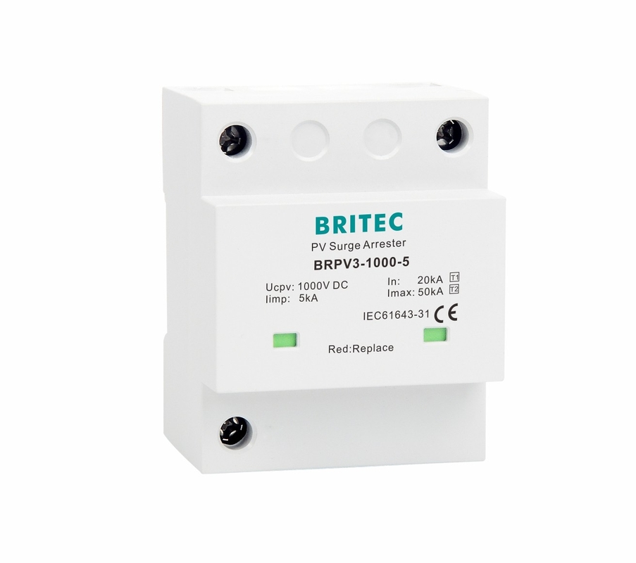 BRPV3-1000-5 T1 50kA DC 1000V 5kA PV-overspanningsbeveiliging zonne-overspanningsbeveiliging T1 t2 dc SPD PV-SPD's