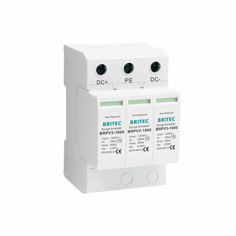 BRPV3-1000 DC Surge Arrester Lightning Suppressor 1000V PV spd 3p zonoverstromingsbescherming Dc Surge Protector Spd