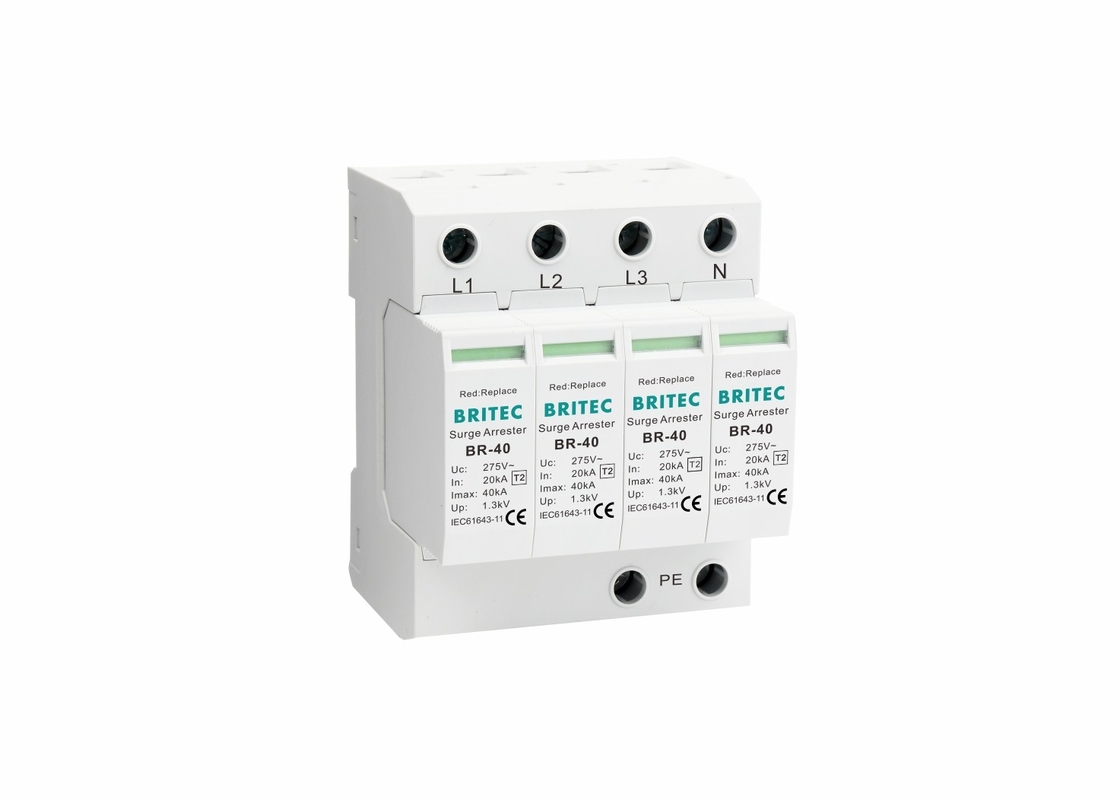 UL94-V0 35mm Din Rail 40ka Typ 2 Blikbescherming