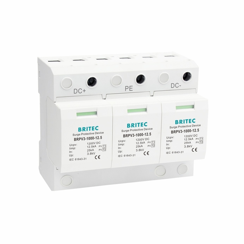 BRPV3-1000-12.5 PV Surge Arrester PV System Protection 3p zonne-surge beschermingsapparaat