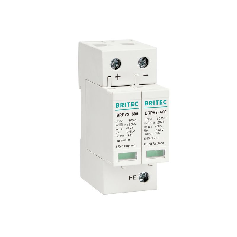 BRPV2-600 600V gelijkstroomoverspanningsbeschermingsapparaat afstandssignaal pv bliksemhalter zonne spd dc600v pv overspanningshalter