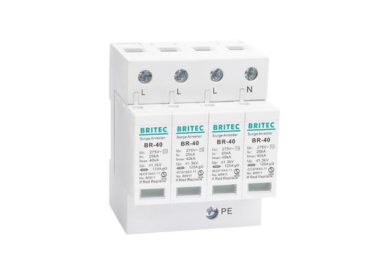 40kA AC de Elektrofabrikant in drie stadia Plastic Thunder Arrester van SPD