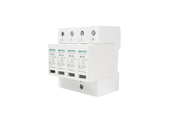 AC Type - 2 de Schommelingsbeschermer In drie stadia 20kA van het Bliksembewijs/4P-Voedingspd