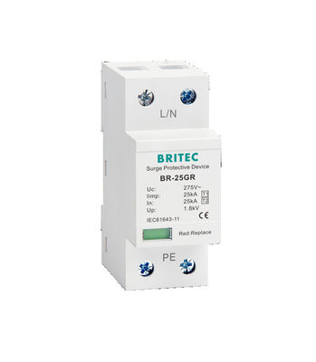 BR-25GR 4P Klasse I type 1 Overspanningsbeveiliging SPD Bliksembeschermer vonkenbrug spd type1 4p ac spd overspanningsbeveiliging
