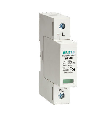 BR-40 4P 40kA 4 Pool 3 Fase tuv ac overspanning arrester overspanning absorber bescherming spd 275v bliksem overspanning beschermer