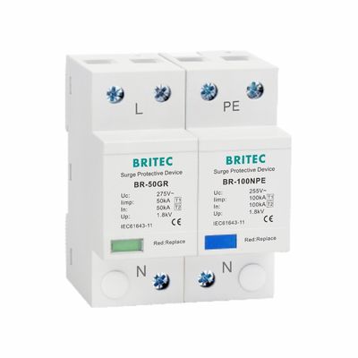 OEM-overspanningsbeschermingsapparaat Iimp 50kA B-klasse bliksembeschermer