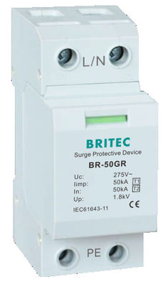 BR-50GR 1P 50kA Type 1 Overspanningsbeveiliging Ac Din Rail Overspanningsafleider SPD
