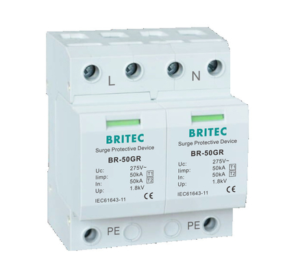 TUV BR-50GR 5kA type 1 overspanningsbeveiliging 3-fase SPD type 1 bliksembeveiliging Transient Voltage Surge Suppression