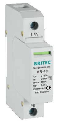 BR-40 3P+1 Overspanningsbeschermer Lichtschutter 18 mm overspanningsbeschermer