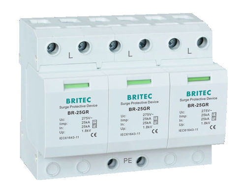 BR-25GR 1P+1 Overspanningsbeveiliging Type 1 Overspanningsonderdrukker bliksembeveiliger AC overspanningsonderdrukker