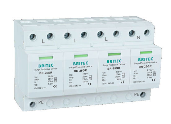 BR-25GR 1P+1 Overspanningsbeveiliging Type 1 Overspanningsonderdrukker bliksembeveiliger AC overspanningsonderdrukker