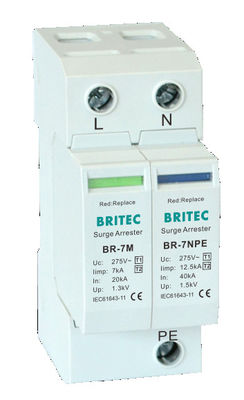 BR-7M 4P T1+T2 Surge Arrester B+C Spd Surge Protection Device type1 3-fase overspanningsbescherming spd Ü-Ableiter